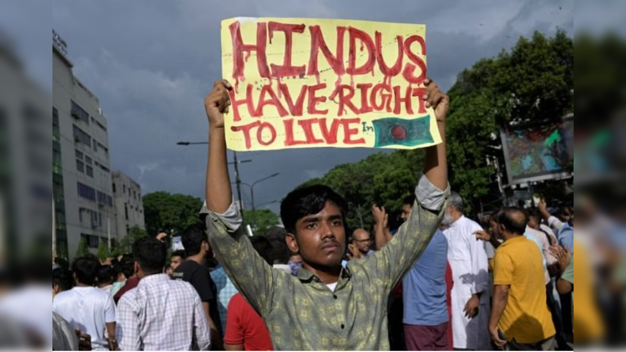 Bangladeshi Hindus Stage Protest