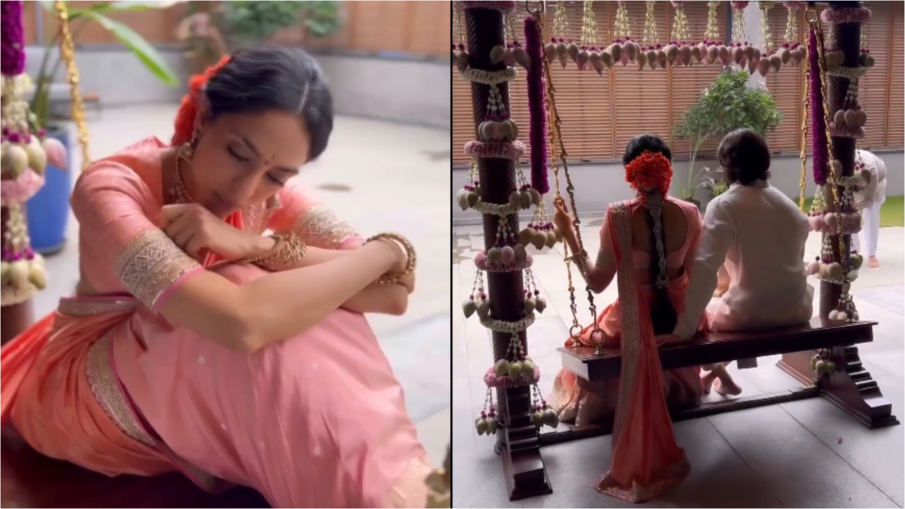 Sobhita's First Video From Engagement Out. Shows Bride-To-Be Blushing, Posing On Swing With Naga Chaitanya