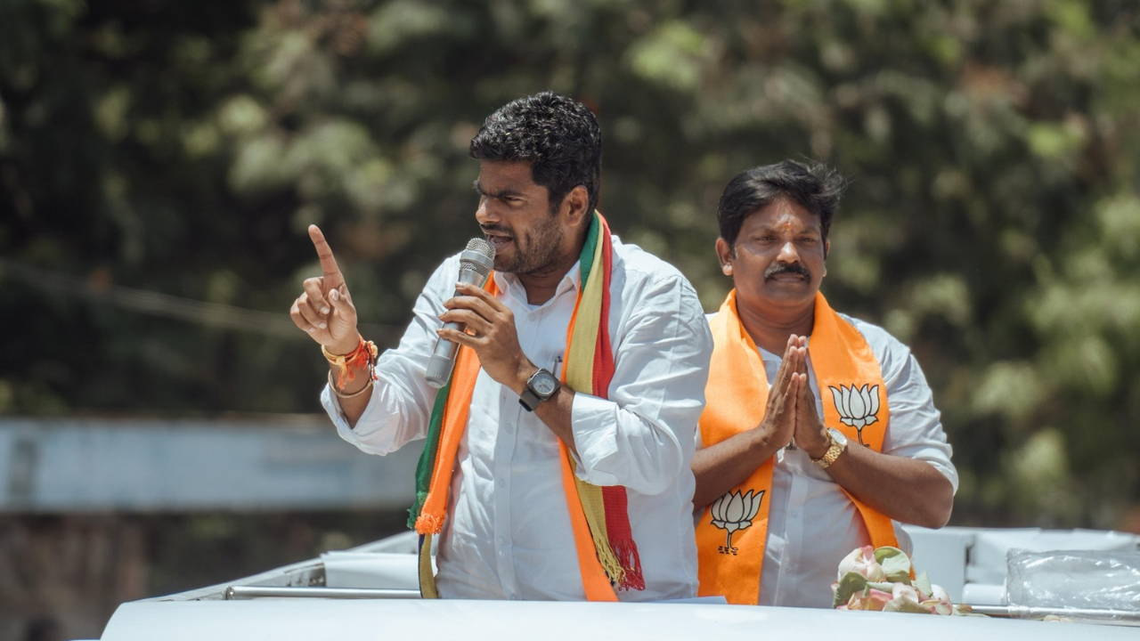 BJP Tamil Nadu President Annamalai during campaign