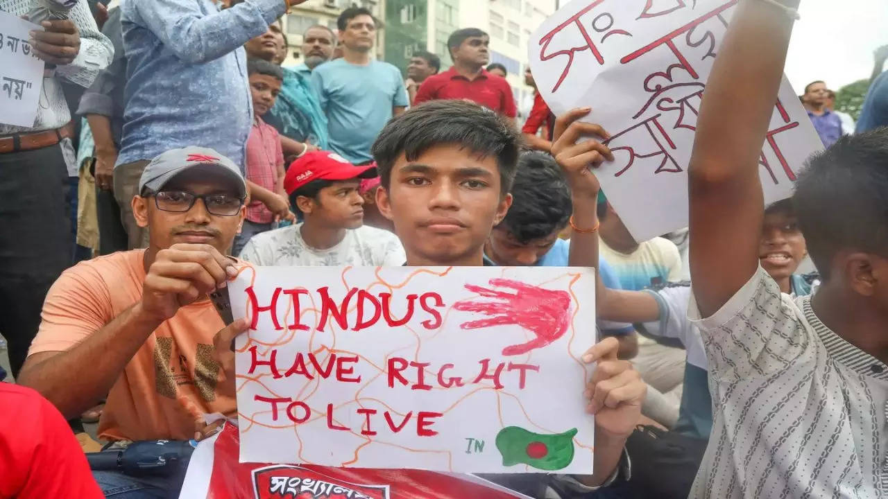 Bangladeshi Hindus protest