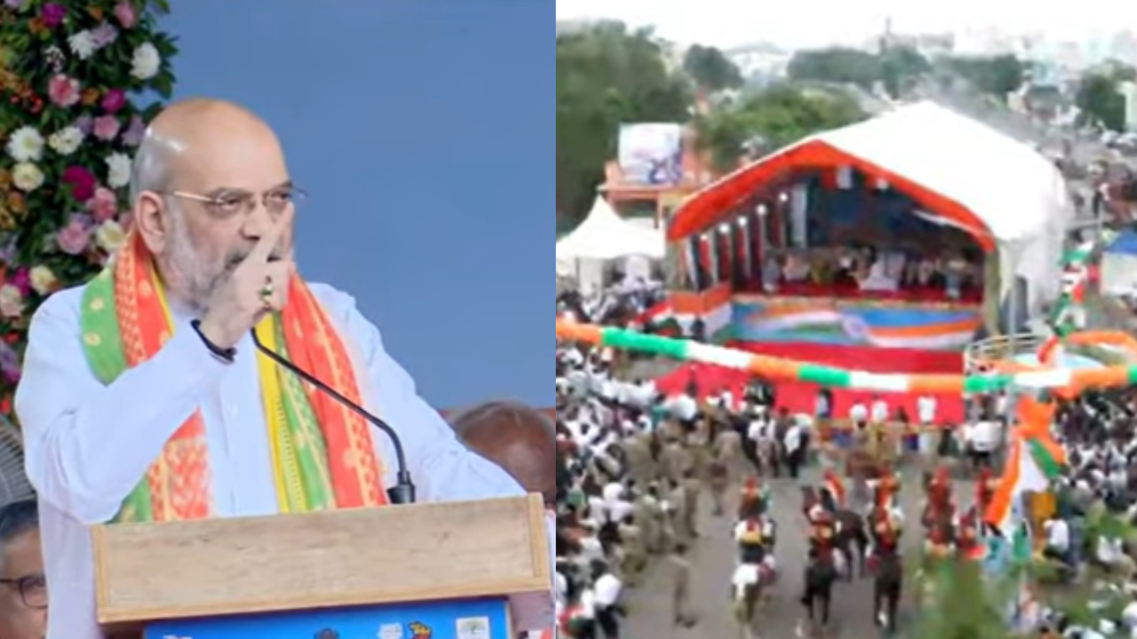 independence day: amit shah flags off 'tiranga yatra' in ahmedabad, gandhi nagar