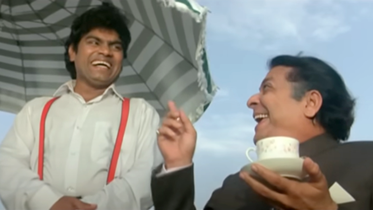 Johnny Lever and Dinesh Hingoo in Baazigar.