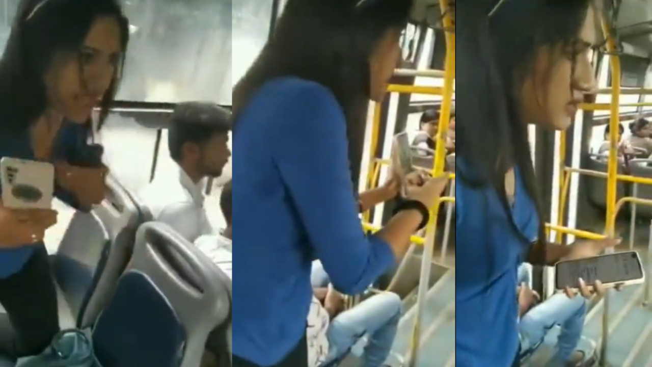 Bengaluru Woman Argues with BMTC Bus Conductor