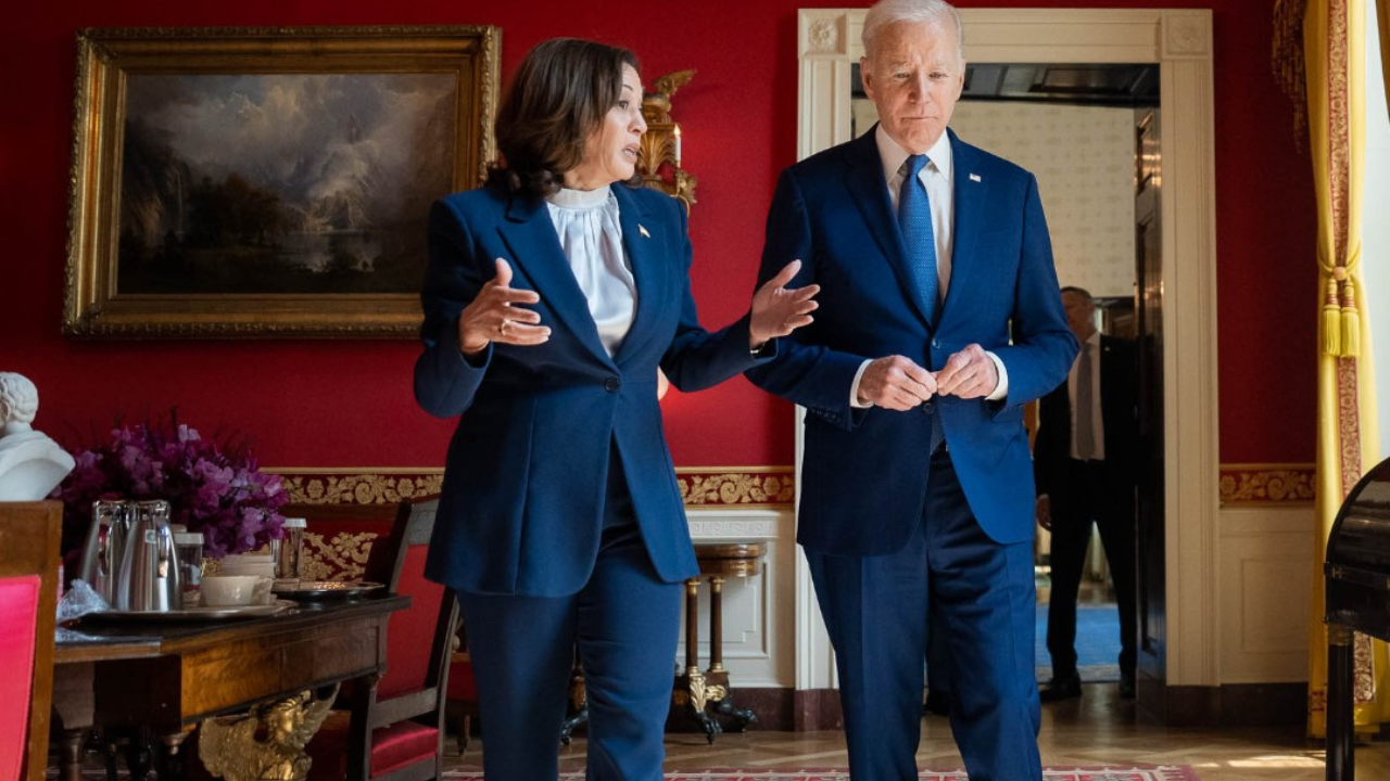 Kamala Harris and Joe Biden