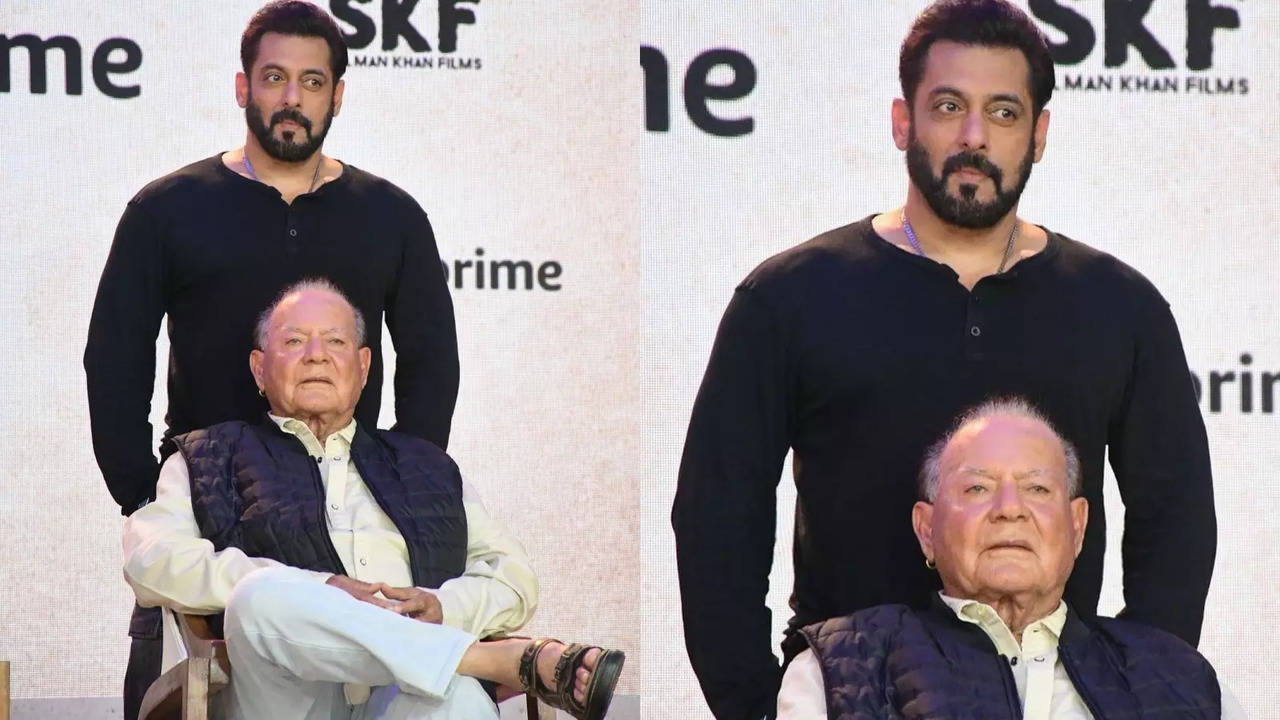 Salman Khan Drops Pics From Angry Young Man Trailer Launch, Calls Father Salim Khan 'Dadlee Man'