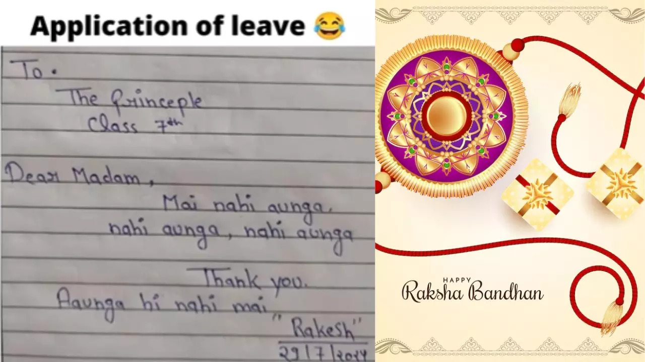 Raksha Bandhan Leave Request by Class 7 Student Takes Social Media by Storm