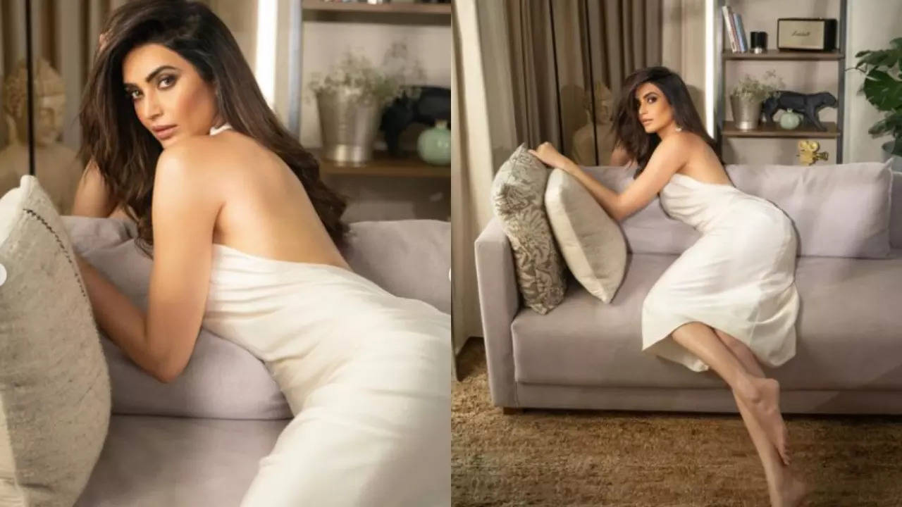 Karishma Tanna Looks Oh-So-Spicy In White Backless Dress, Don't Miss Her Pics