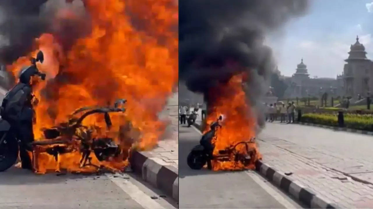 Man Set His Own Bike On Fire