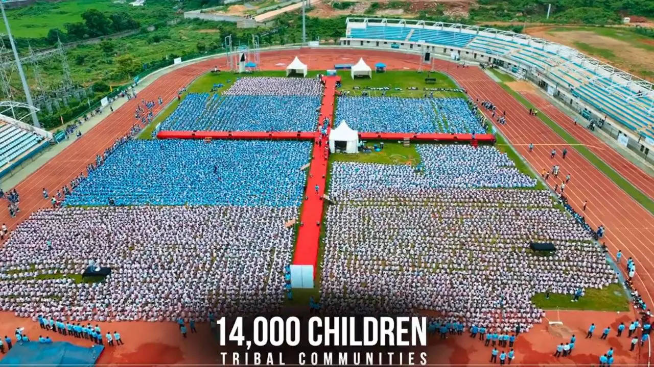 Ricky Kej’s stirring rendition of the Indian National Anthem features 14,000 tribal children and 100 global musicians