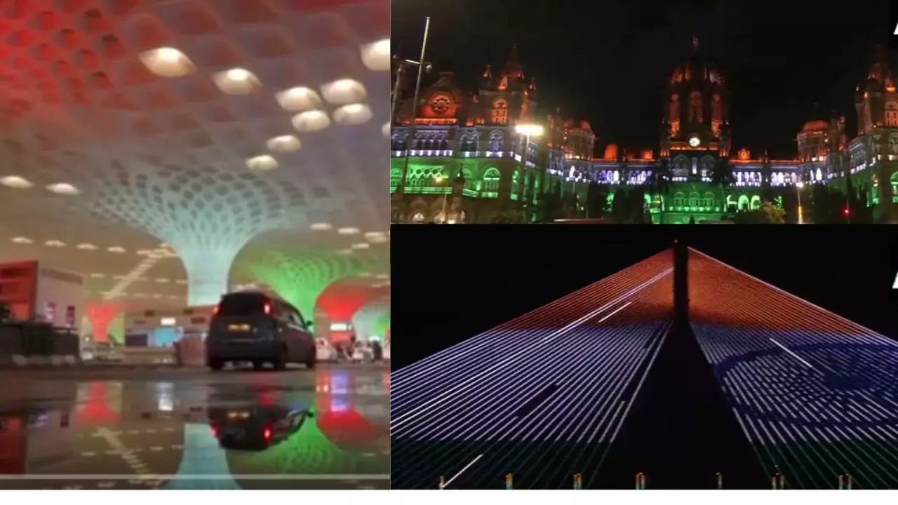 Various Parts Of Mumbai Illuminated With Tiranga Colours