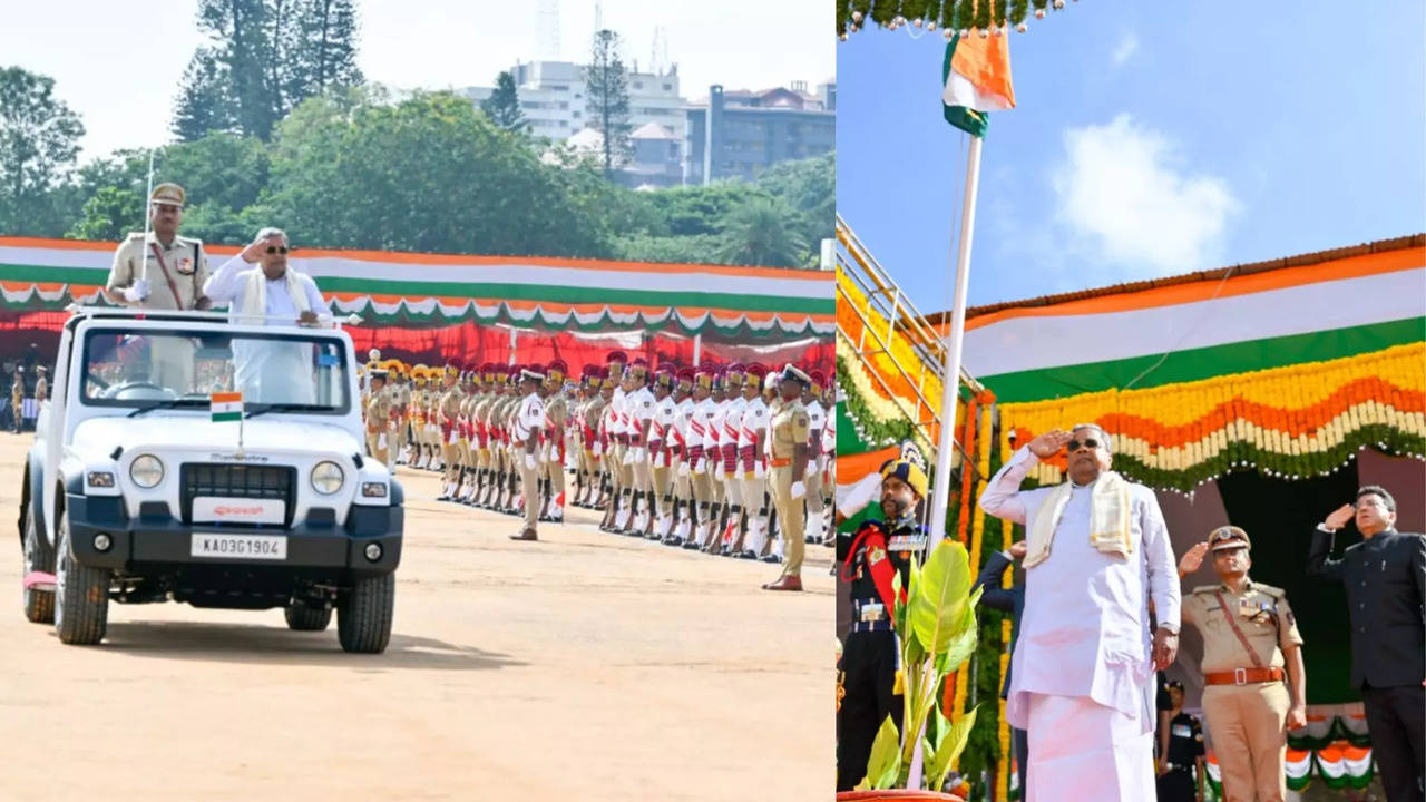 ಧ್ವಜಾರೋಹಣ ನೆರವೇರಿಸಿದ ಸಿಎಂ ಸಿದ್ದರಾಮಯ್ಯ