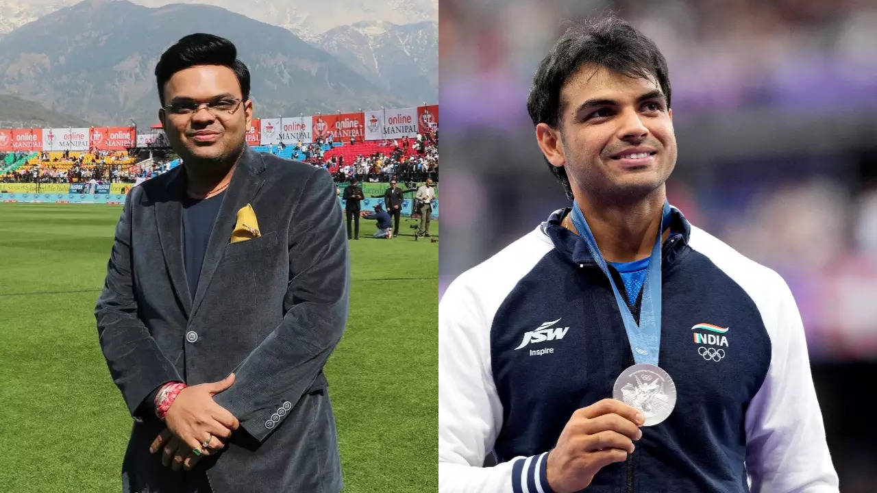 BCCI secretary Jay Shah and Olympic medalist Neeraj Chopra