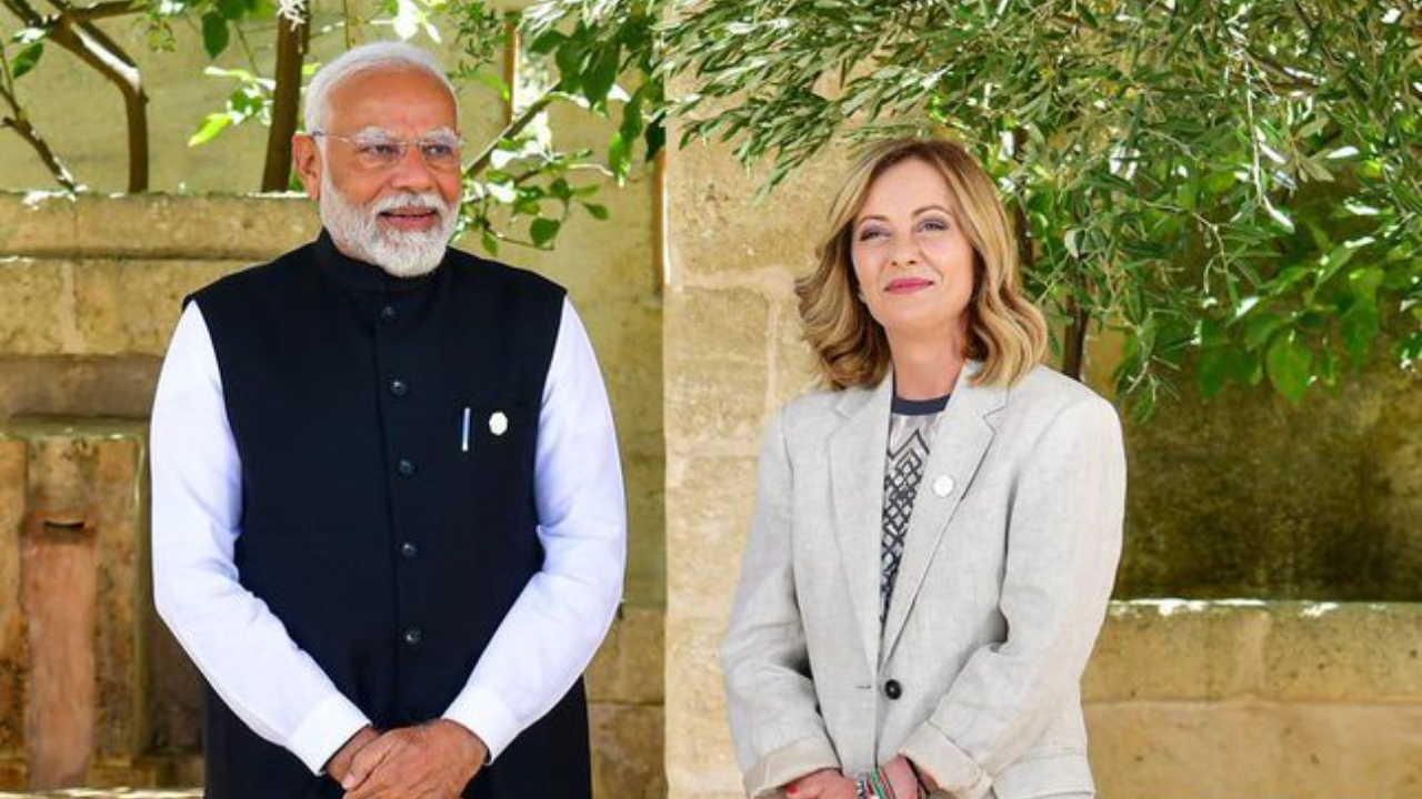 PM Modi  With Meloni