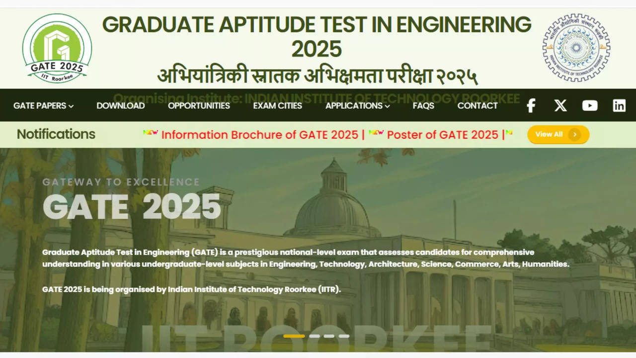 GATE 2025 Official Brochure Out, Registration to Begin on August 24 at gate2025.iitr.ac.in