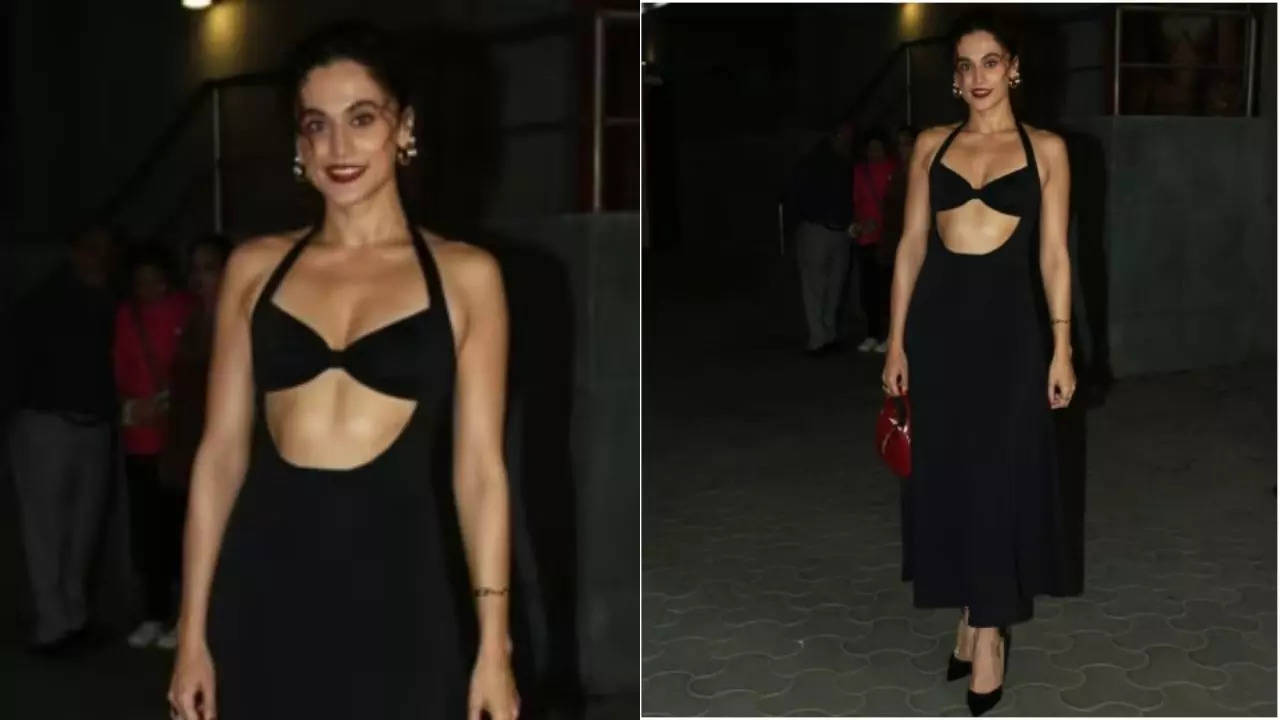 Taapsee Pannu Turns Heads In This Stunning Black Cut-Out Midi Dress