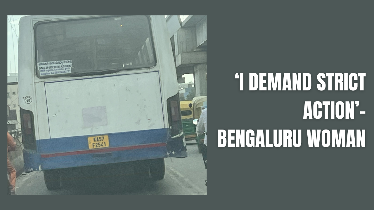 BMTC Under Fire After Woman’s Car Hit by Bus