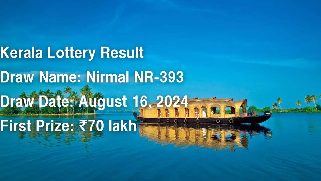 Kerala Nirmal Lottery NR-393 results were declared at 3 pm on Friday, August 16, 2024. | Canva/File