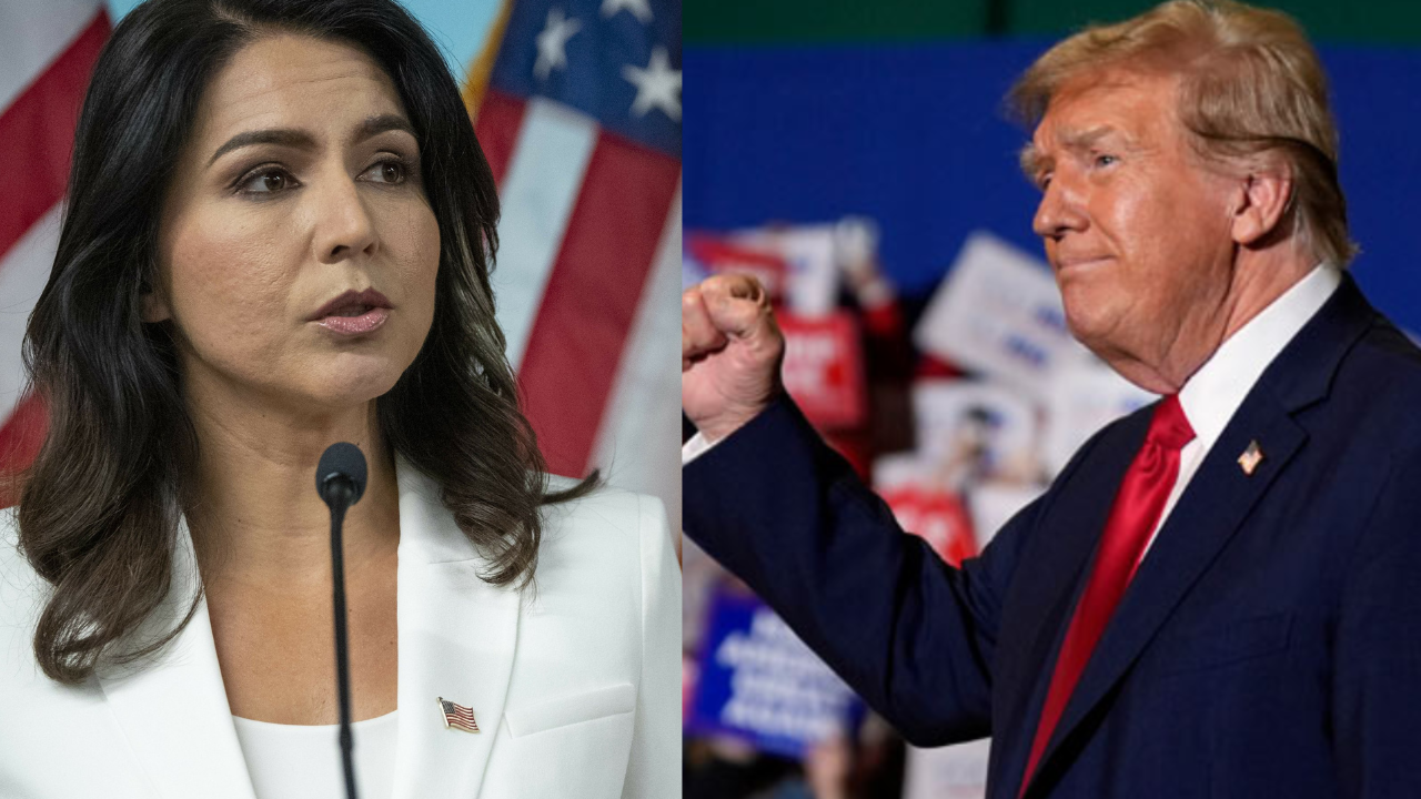 Tulsi Gabbard and Donald Trump