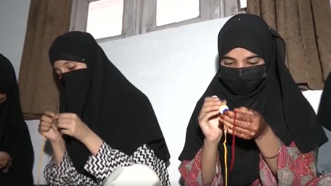 'bhaiya mere..': kashmiri girls make over 200 rakhis in 2 days for indian army jawans - video