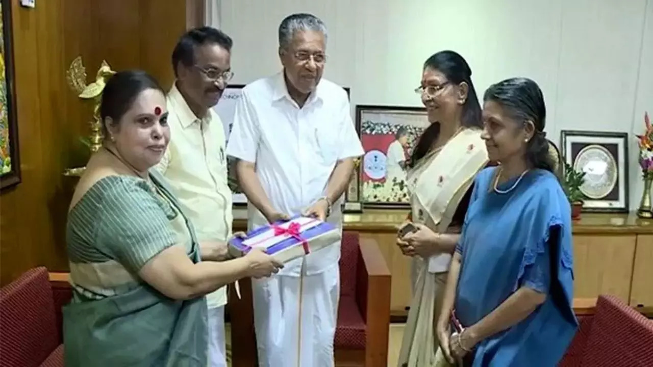 Justice Hema Committee report presented to CM Pinarayi Vijayan