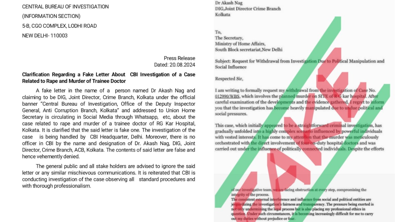 CBI On Fake Letter From Officer