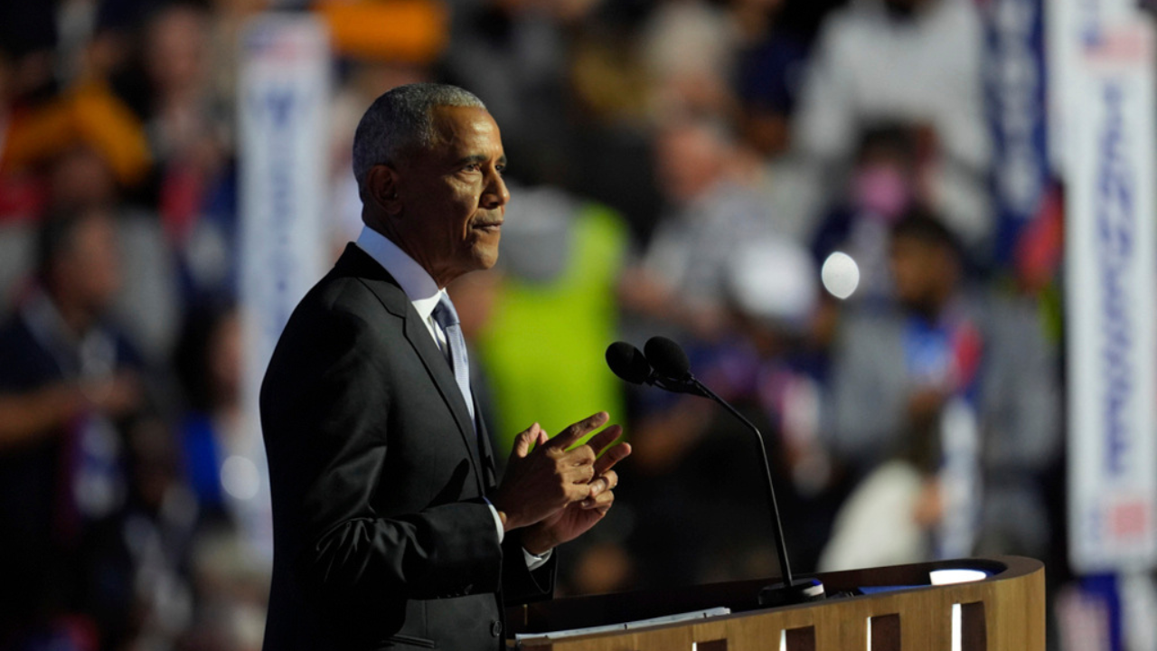 Obama at the DNC - AP