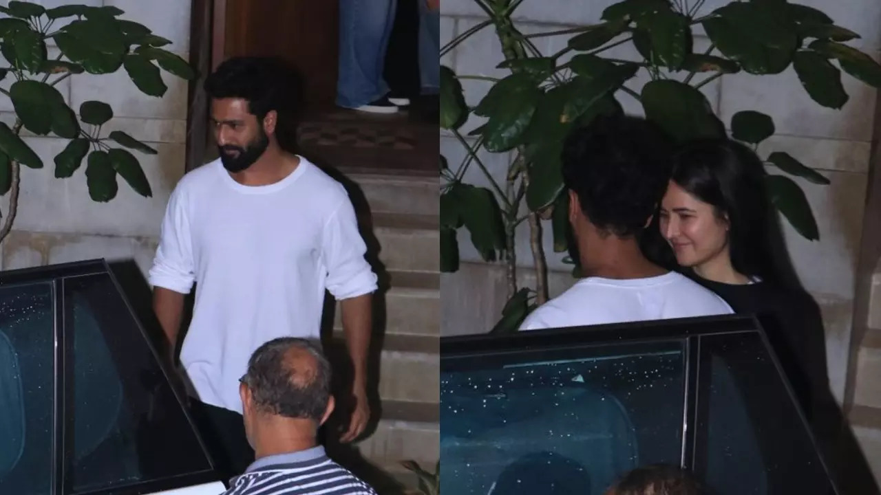 Vicky Kaushal, Katrina Kaif beam with joy as they step out of Zoya Akhtar's house