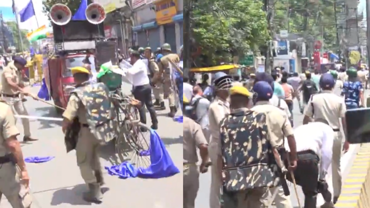 Police resort to lathicharge in Bihar's Patna