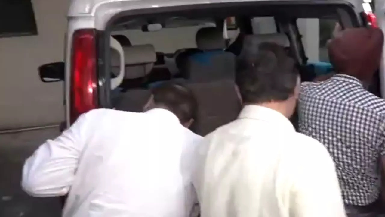 CBI officers search Sandip Ghosh's car