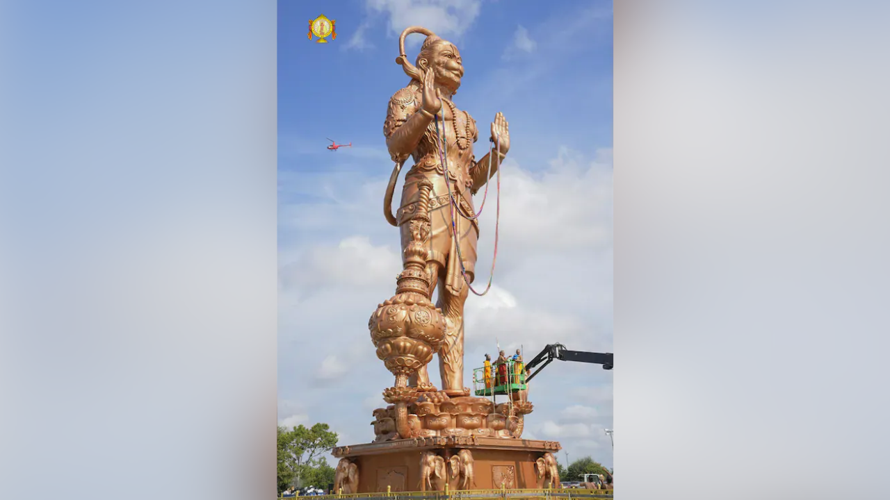 90 Foot Tall Bronze Statue Of Lord Hanuman In Texas