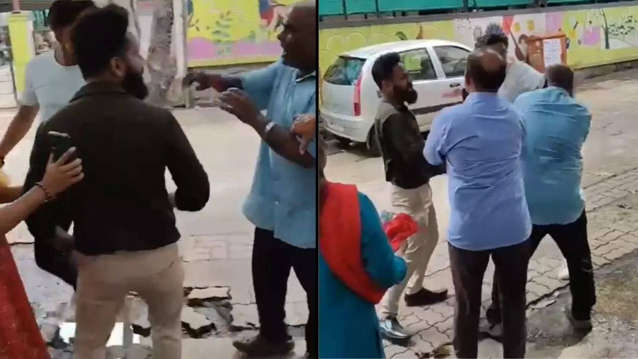 mns workers in pune beat up school van driver for allegedly misbehaving with student- video