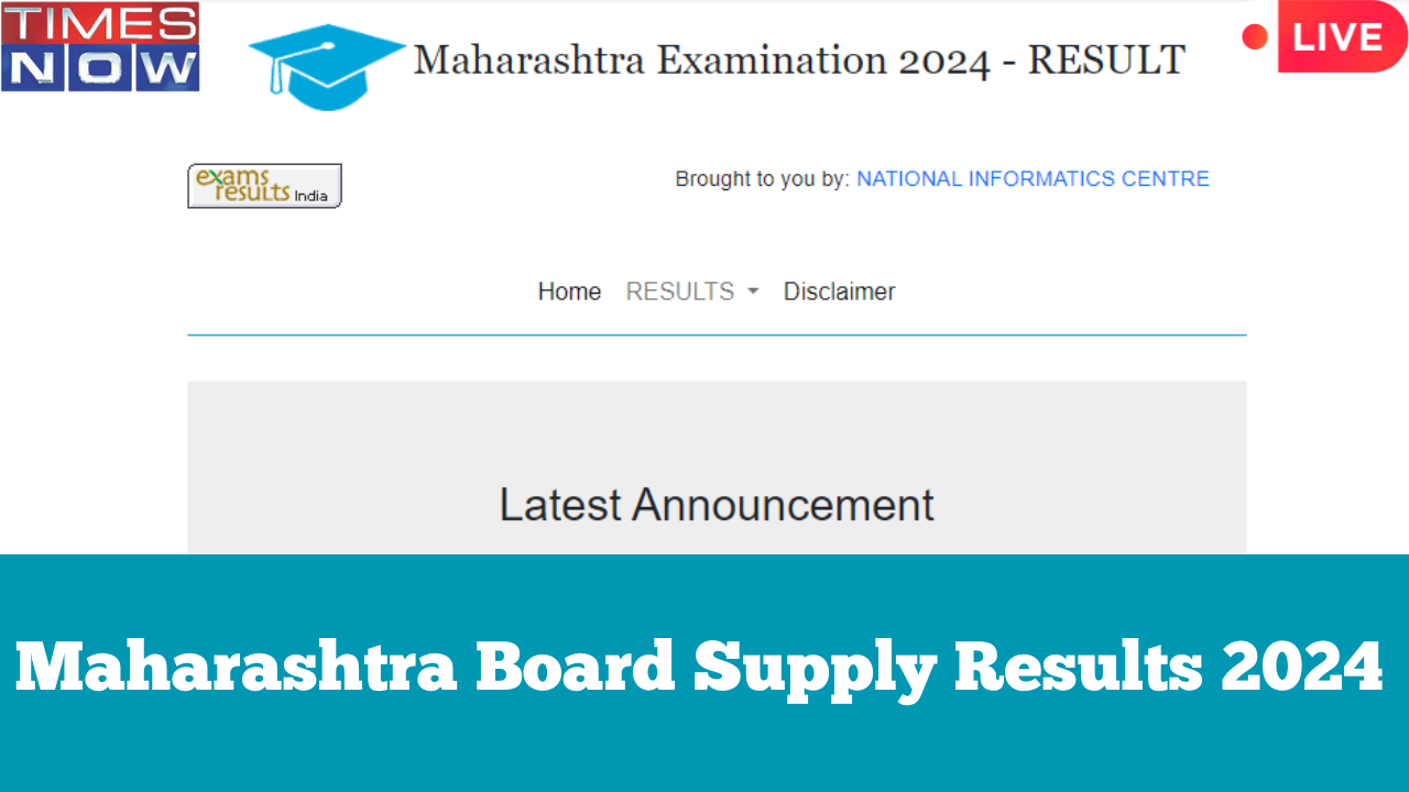 SSC HSC Supplementary Result 2024 LIVE Maharashtra MSBSHSE Supply Results OUT on mahresultnicin Direct Link Here