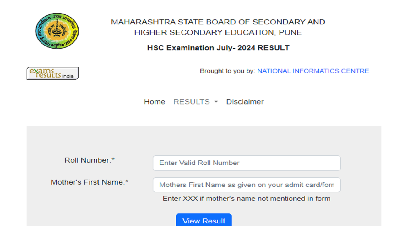 mahresult.nic.in 2024 Supplementary Results Released