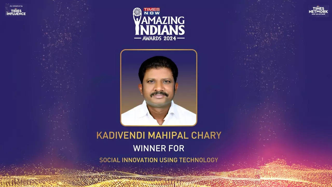 telangana’s social innovator kadivendi mahipal chary shines at amazing indians 2024