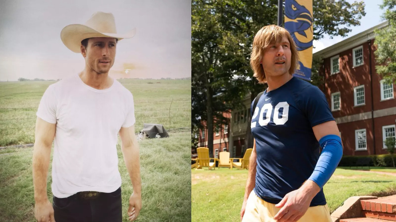 Twisters Star Glen Powell Is Unrecognisable In First Look Of Comedy Series Chad Powers