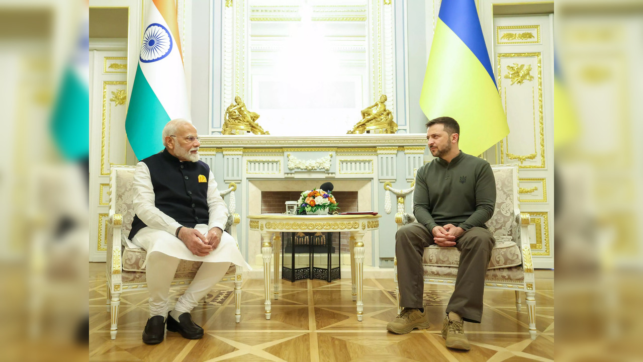 PM Modi Meets Ukrainian President Volodymyr Zelensky