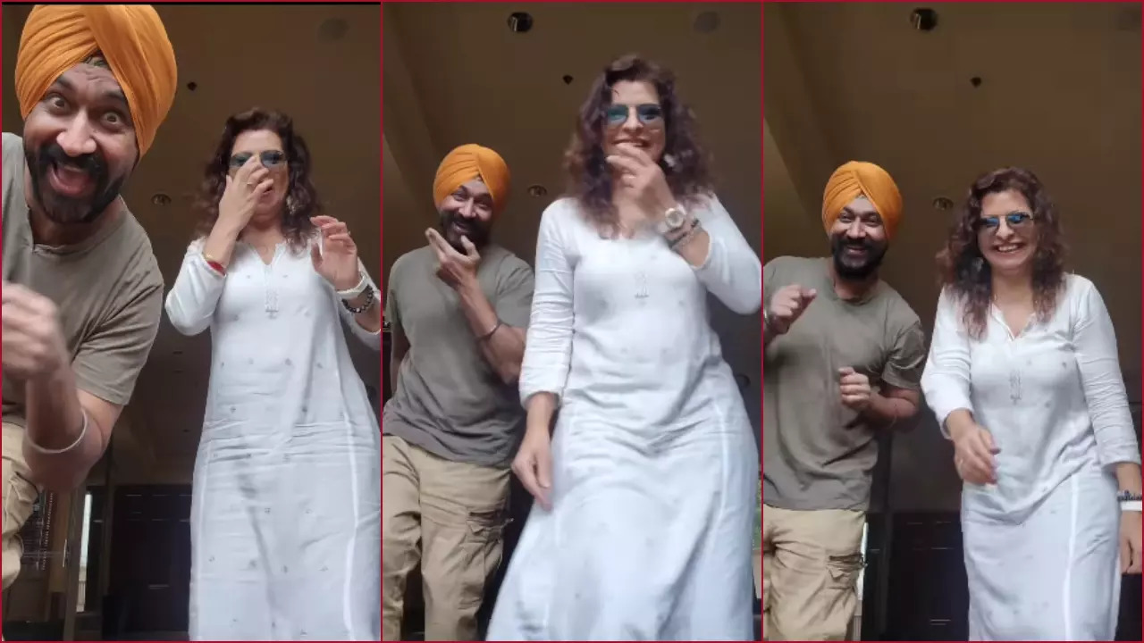 TMKOC's Gurucharan Singh-Jennifer Mistry Laugh Hysterically As They Try To Nail Tauba Tauba Step