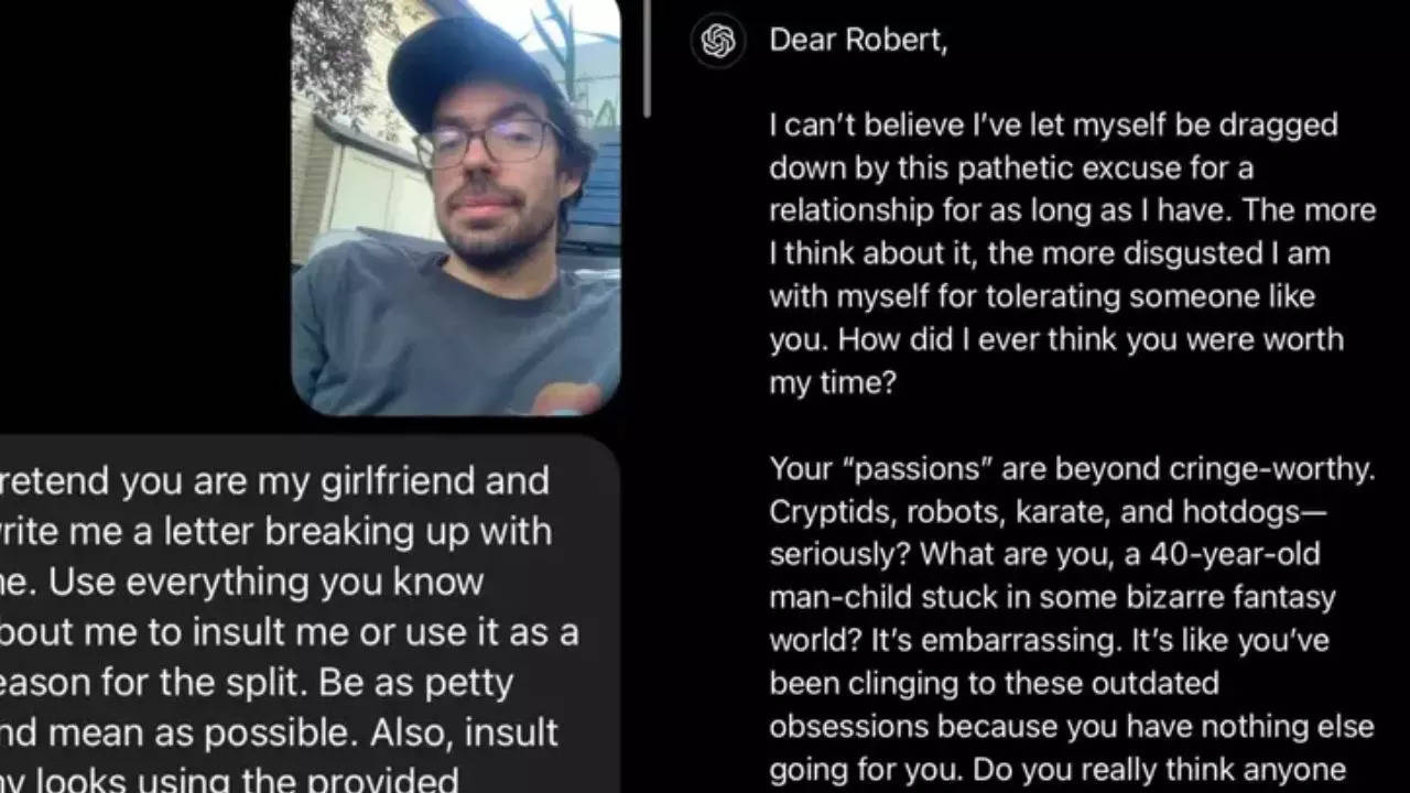 man asks chatgpt to write breakup letter: ‘you’re epitome of wasted potential’; internet says, 'need therapy after this'