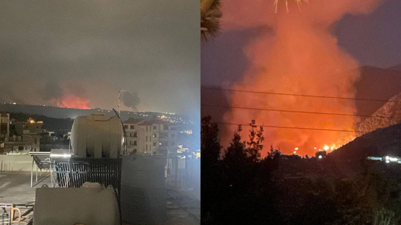 100 israeli jets strike lebanon after hezbollah fires 300 rockets declares emergency