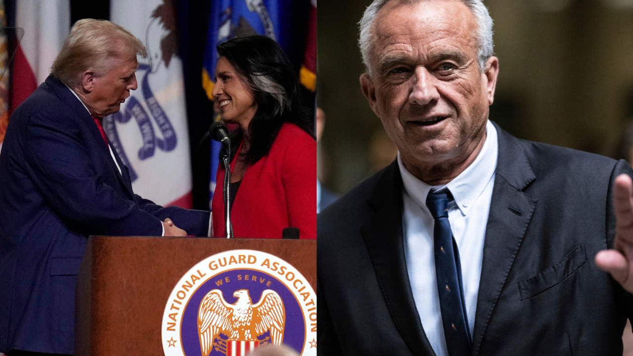 Tulsi Gabbard, Robert F Kennedy Jr and Donald Trump