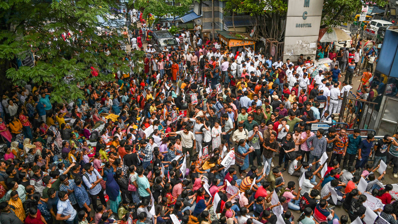 File Photo Of Protests Over Kolkata rape and murder case