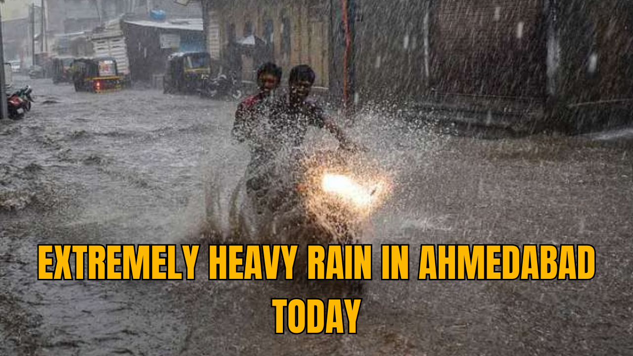 ahmedabad rains: 'flash flood risk' in gujarat as imd issues red alert for extremely heavy rainfall, check weather forecast