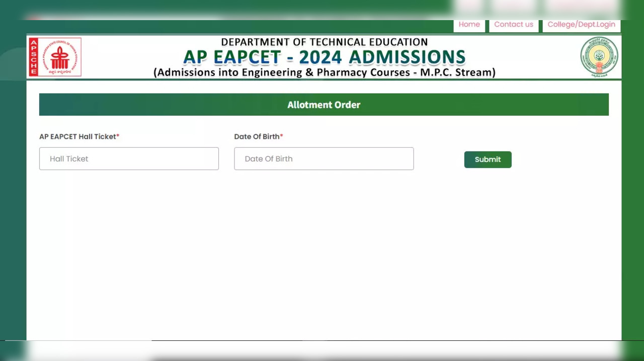 AP EAPCET Counselling Round 3 Seat Allotment Result Out, Direct Link