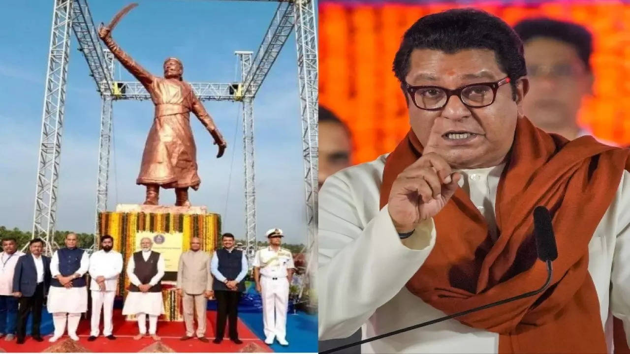 raj Thackeray angry reaction on chhatrapati shivaji maharaj statue collapse