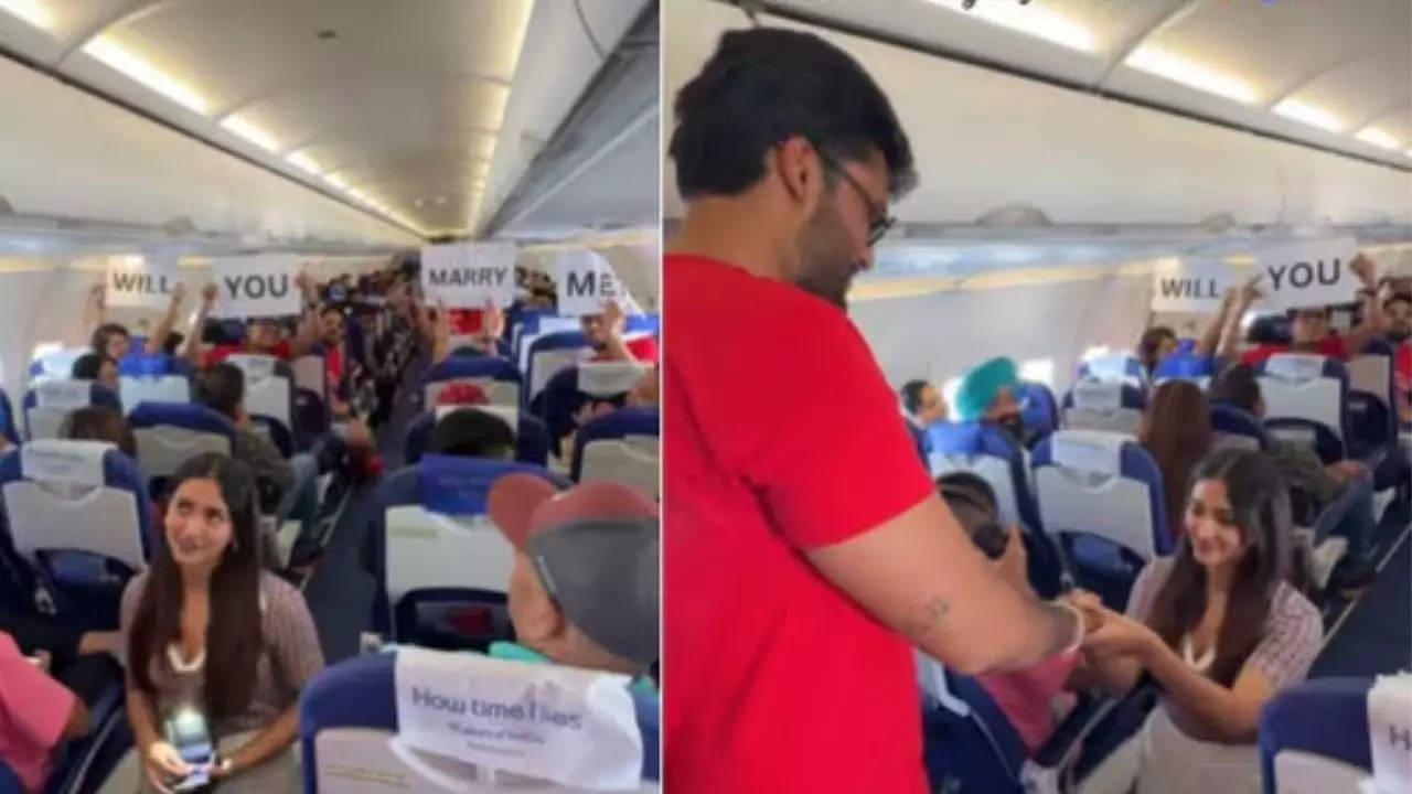 love is in the air: girlfriend proposes to her boyfriend aboard indigo flight; here's what happens next