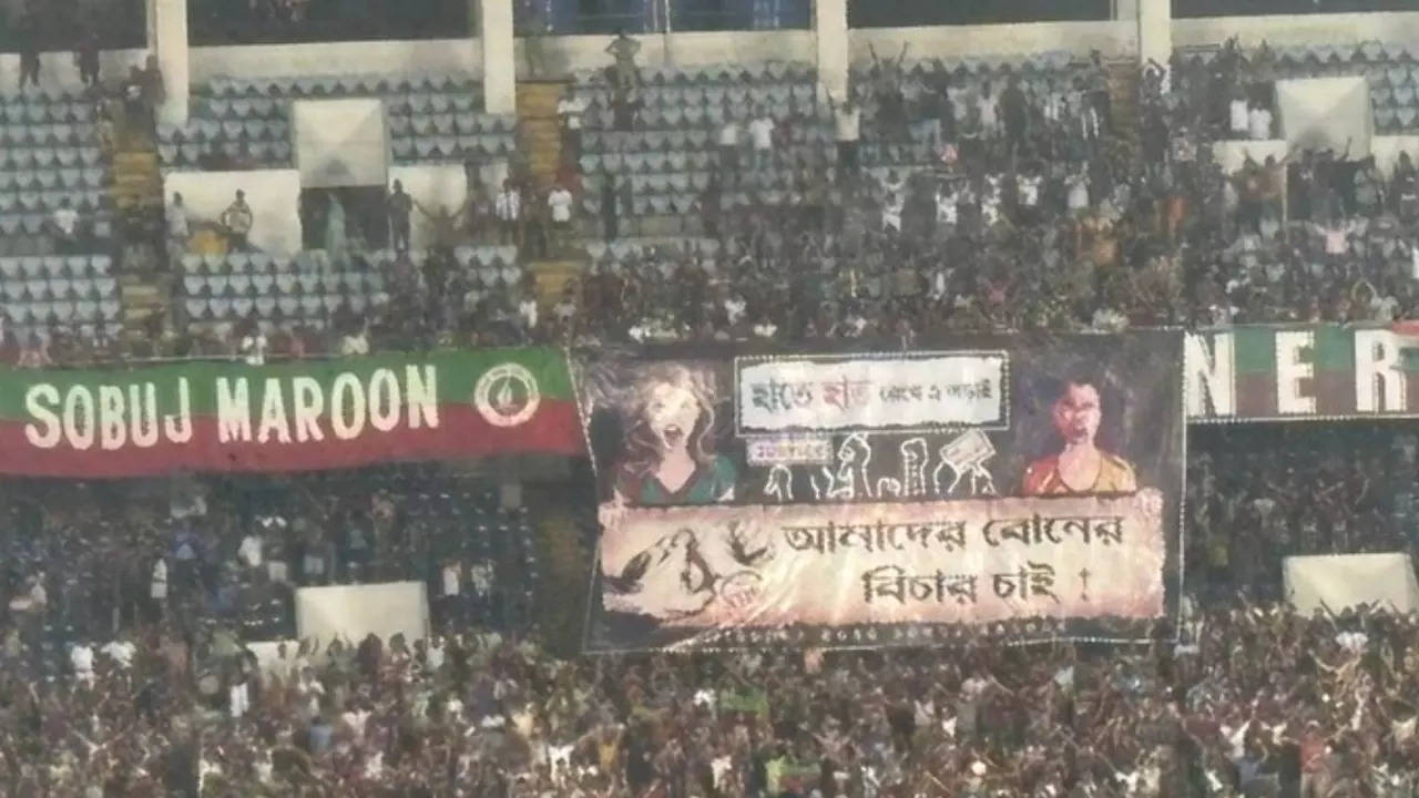 'We Want Justice' Chants Echo Around Stadium During Mohun Bagan Vs Bengaluru FC Durand Cup Semi-Final: WATCH