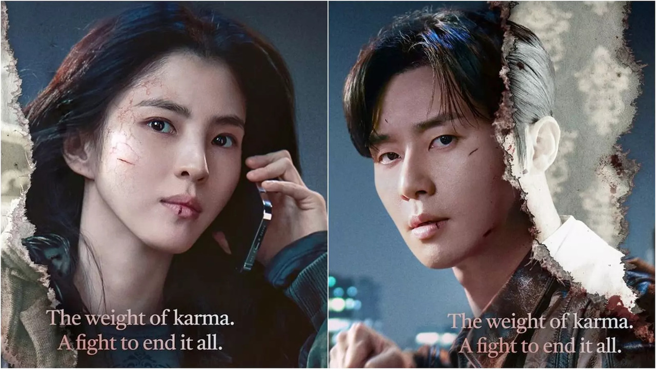 Park Seo-joon and Han So-hee in Gyeongseong Creature 2 posters. (Image Credits: Netflix)