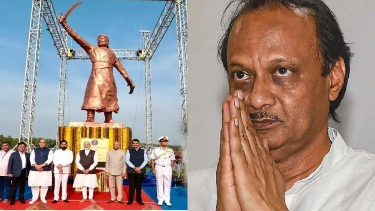 ajit pawar shivaji statue