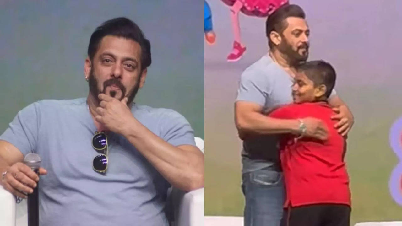 salman khan adorably hugs young fan who touched his feet at ganesh chaturthi event, wins internet