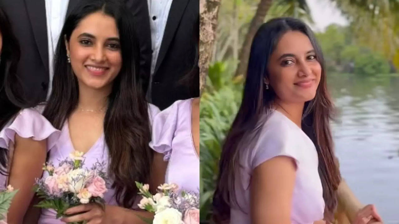 priyanka mohan's turns bridesmaid in a lilac dress